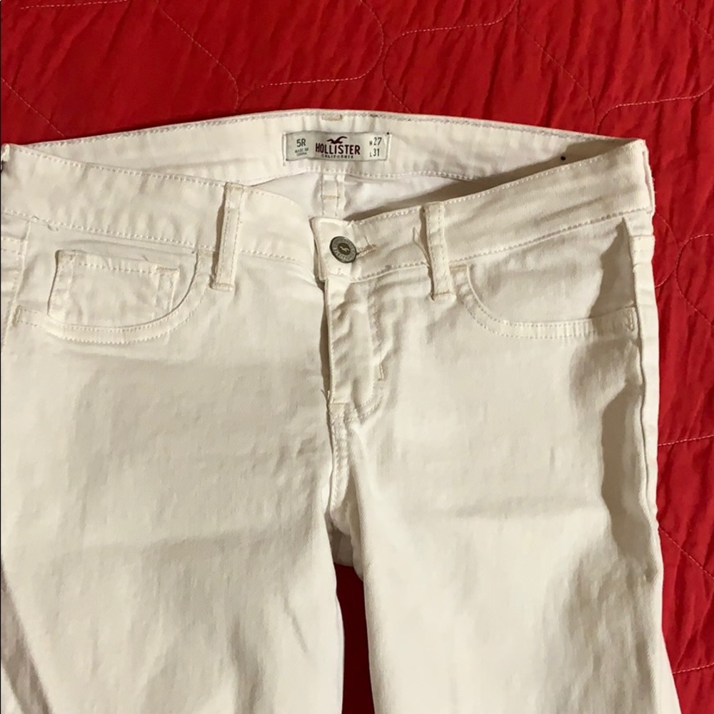 white Hollister skinny jeans size 5R